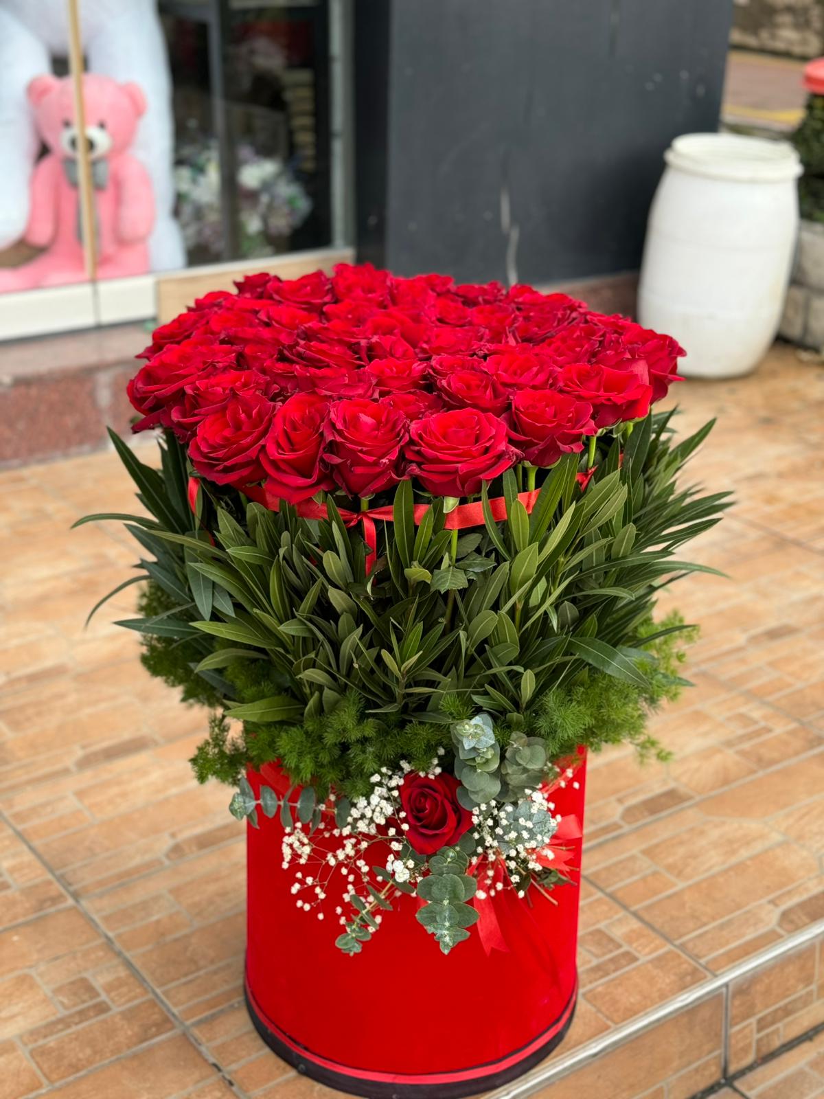 51 Adet Kutu Gül