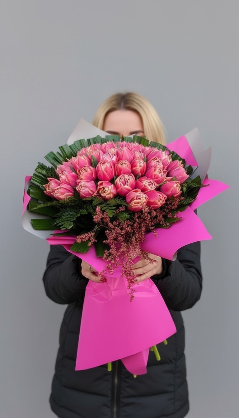 Tulipa Pembe Lale  Buketi